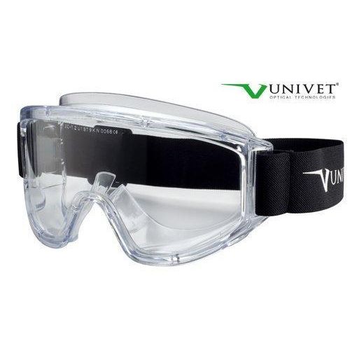 Защита органов глаз и лица, Очки защитные панорамные UNIVET универсальные, артикул: ЗЛ-0003